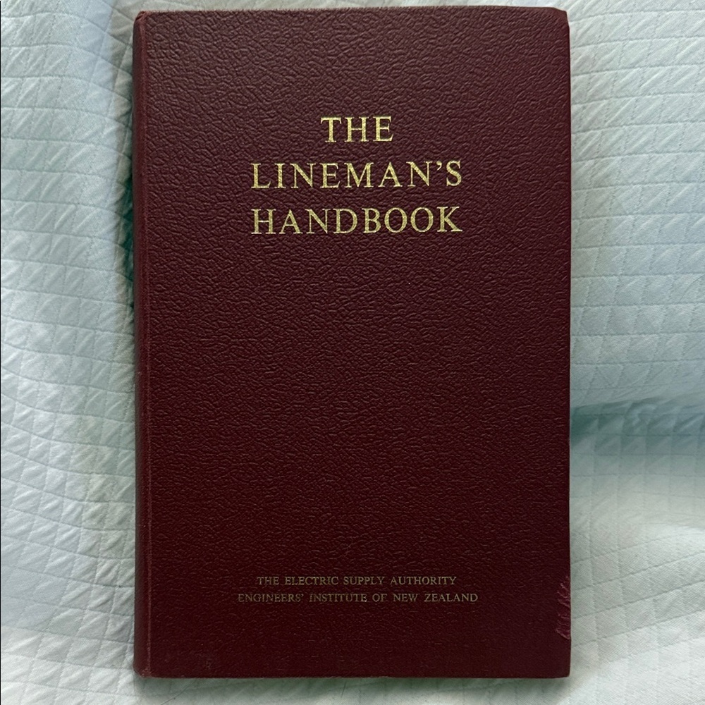 Rare Vintage 1968 The Lineman's Handbook ESA Engineers’ Institute of New Zealand
